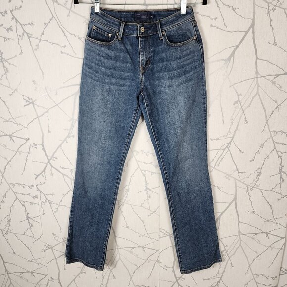 Levi's Medium Wash Stretch Denim Bold Curve Straight Leg Jeans - Picture 1 of 8